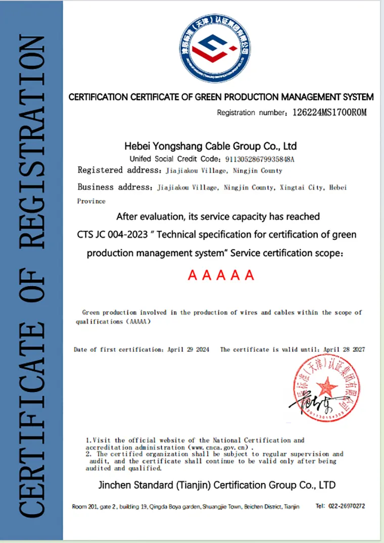Awarded the Highest Rating (AAAAA) in Green Production Management System Certification